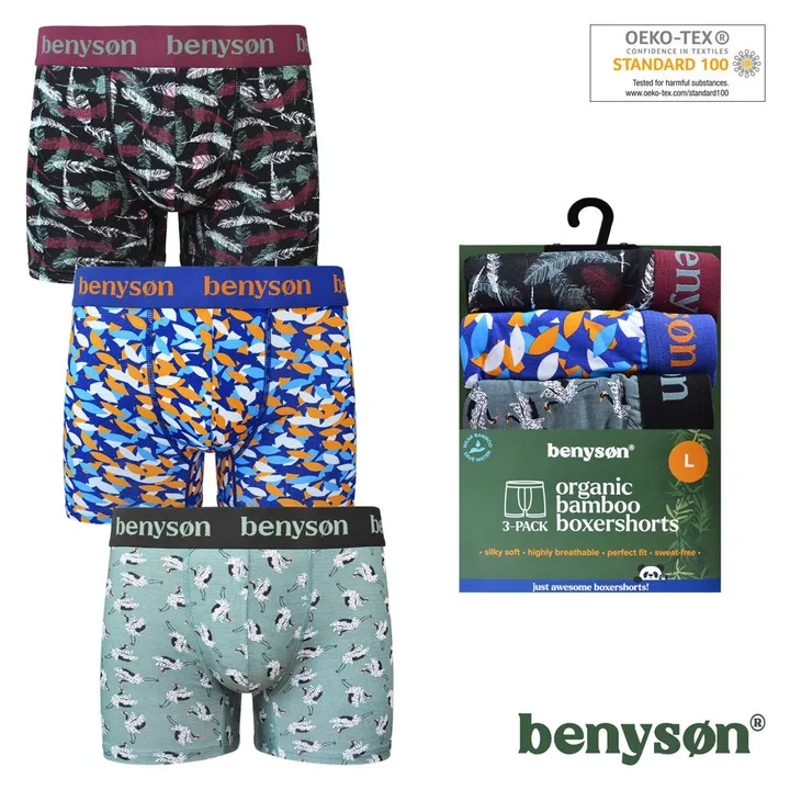 3-PACK Bambusové pánské boxerky 7010-BENY
