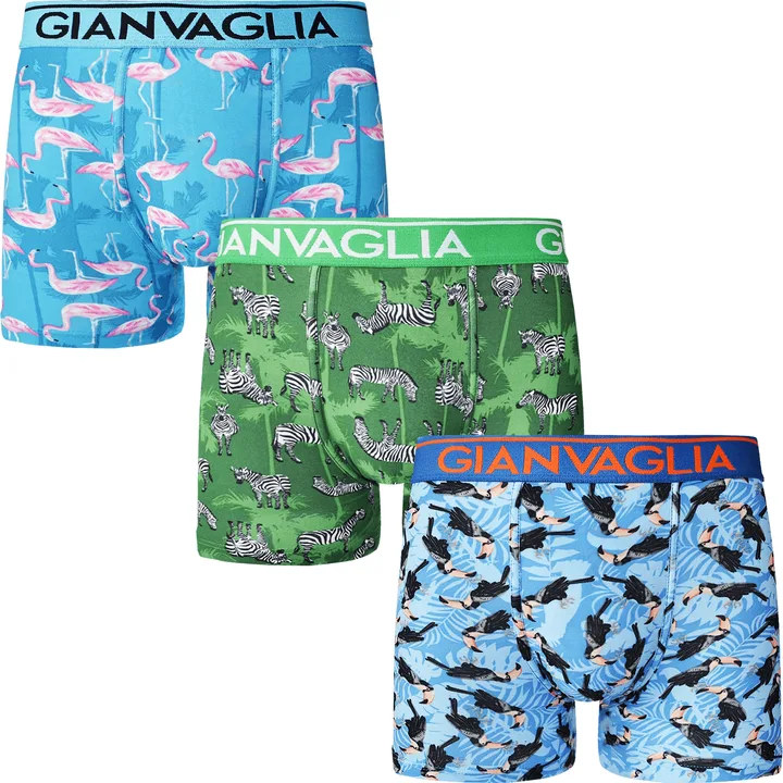 3-PACK Pánské boxerky Gianvaglia 5501 zvířata