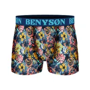 5-PACK Pánské barevné elastické boxerky 7122