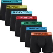 7-PACK pánských bavlněných boxerek Dny v týdnu