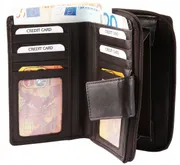 Dámská peněženka Akzent z pravé kůže hnědá tmavá