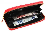 Dámská peněženka Charm na zip lesklá červená