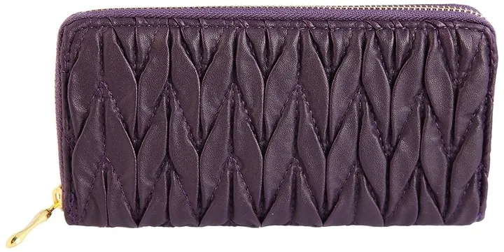 Dámská peněženka Charm na zip lesklá fialová