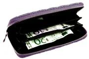 Dámská peněženka Charm na zip lesklá fialová