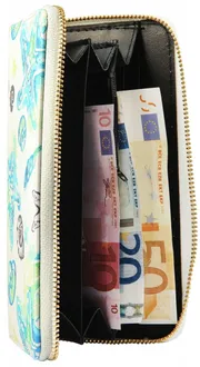 Dámská peněženka Charm na zip s plážovým mořským motivem