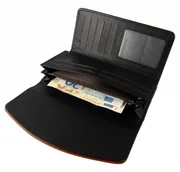 Dámská peněženka z eko kůže s klopou typ psaníčko hnědá barva