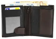 Pánská peněženka z pravé kůže Excellanc ve formátu na výšku, černo-hnědá