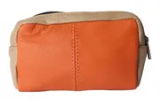 Pouzdro na klíče z pravé kůže Excellanc béžovo-oranžová