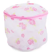 Prací košík zipový zpevněný na praní (nejen) podprsenek průměr 14 cm x 18 cm