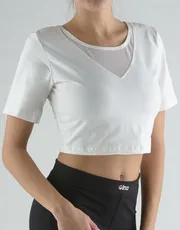 Top krátký rukáv tylová vsadka 97011P