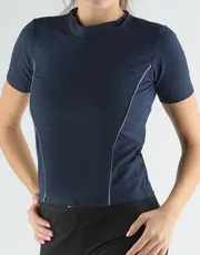 Tričko se stojáčkem, krátkým rukávem, zdobení paspulemi 98005P